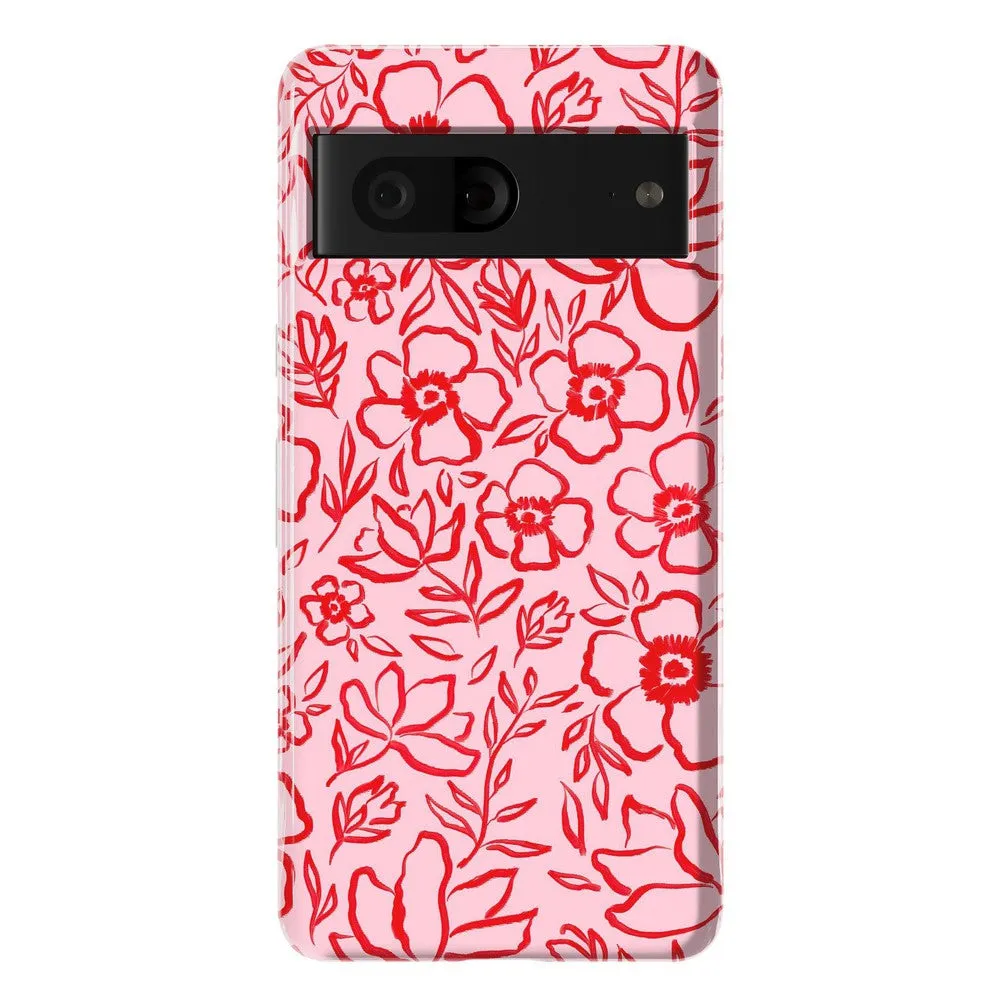 Luxury Feel Blush Garden | Floral Doodle Case  Almost Gone!