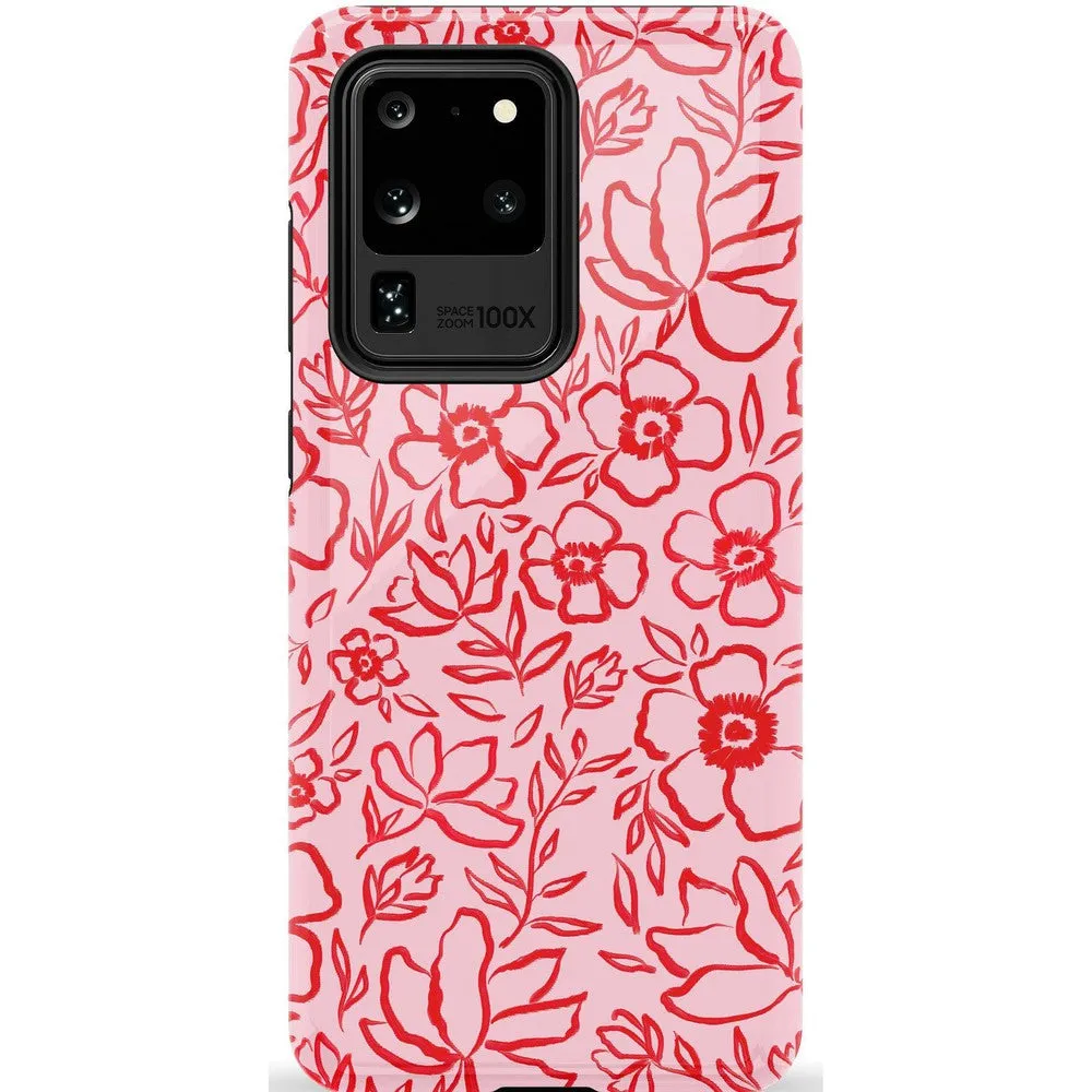 Luxury Feel Blush Garden | Floral Doodle Case  Almost Gone!