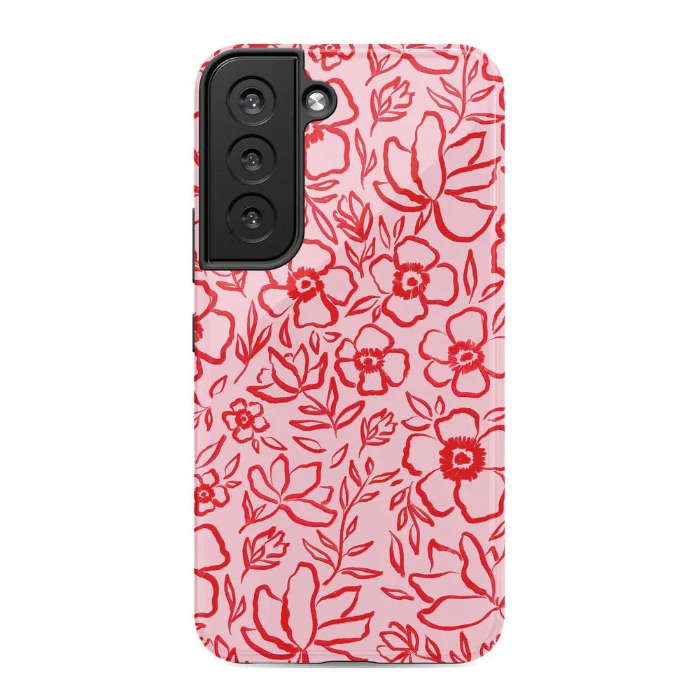 Luxury Feel Blush Garden | Floral Doodle Case  Almost Gone!
