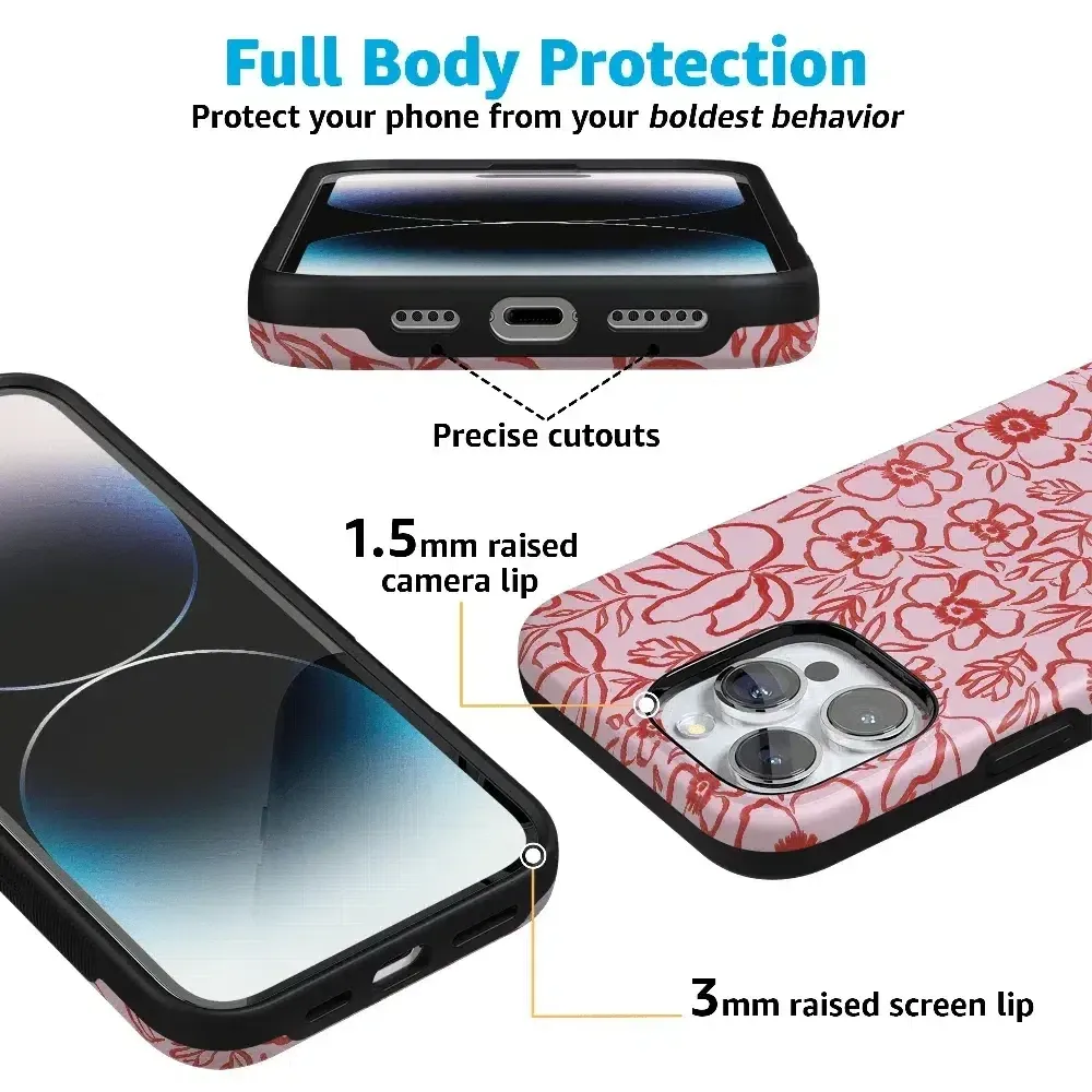 Luxury Feel Blush Garden | Floral Doodle Case  Almost Gone!