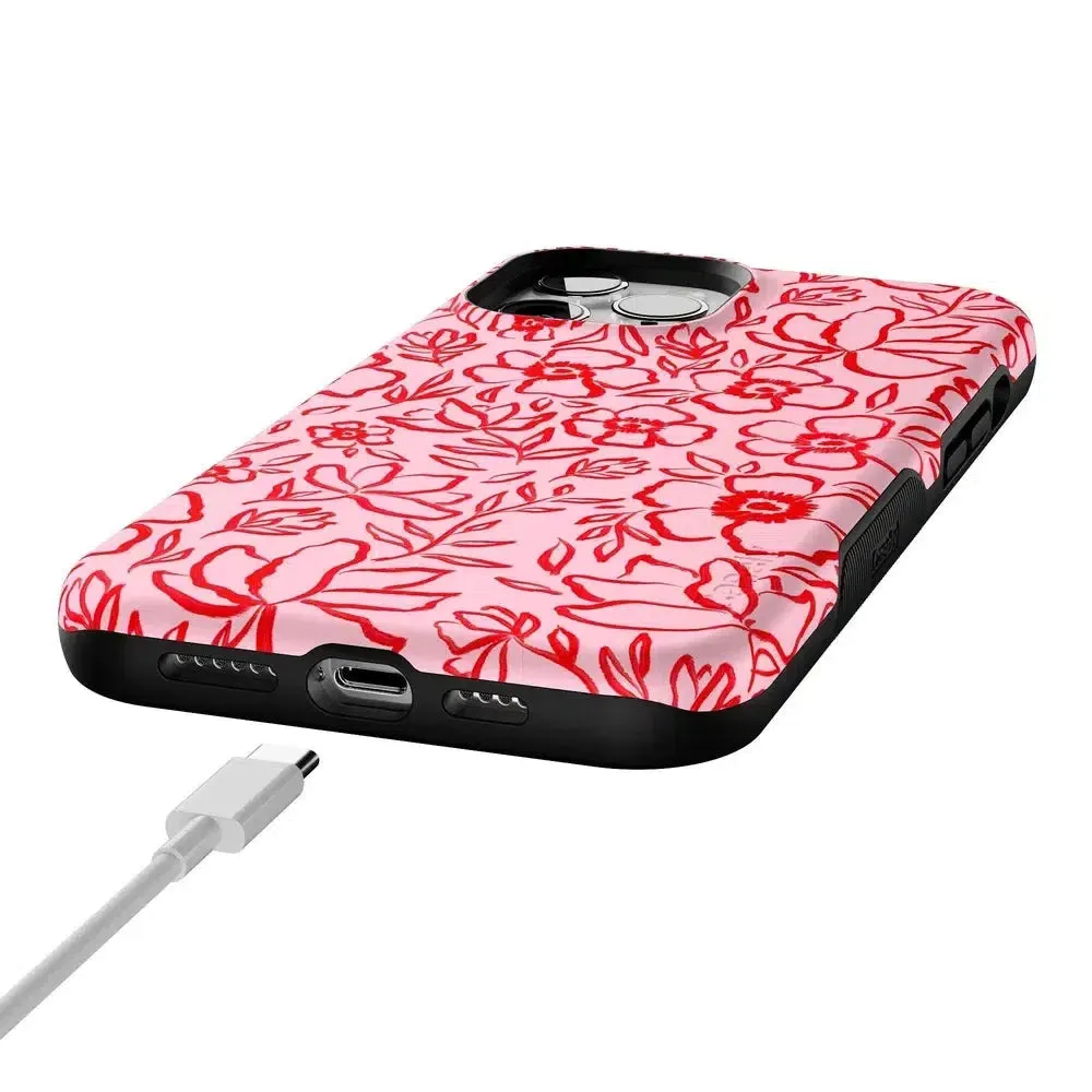 Luxury Feel Blush Garden | Floral Doodle Case  Almost Gone!