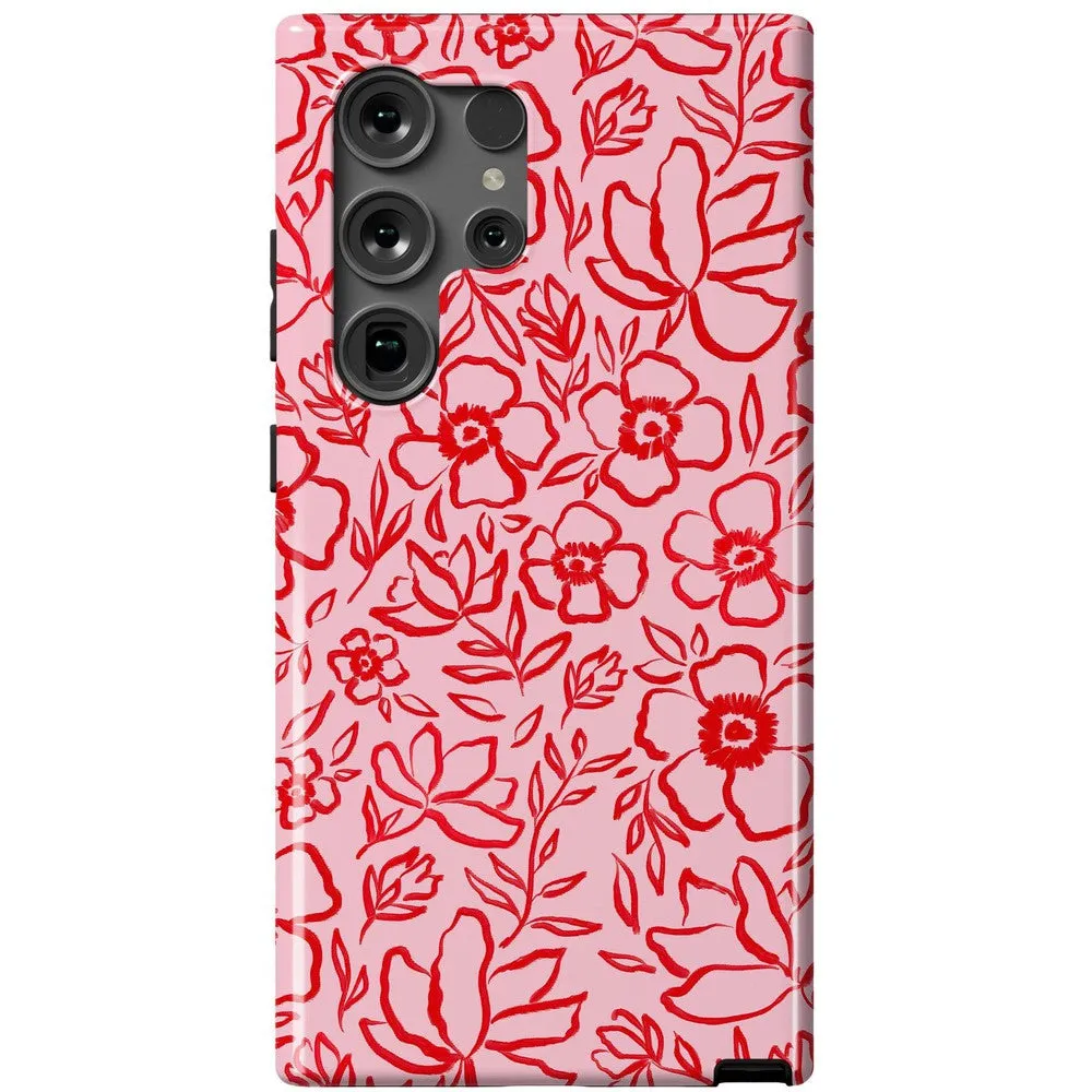 Luxury Feel Blush Garden | Floral Doodle Case  Almost Gone!