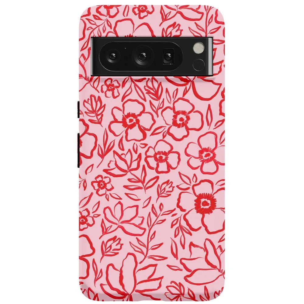 Luxury Feel Blush Garden | Floral Doodle Case  Almost Gone!