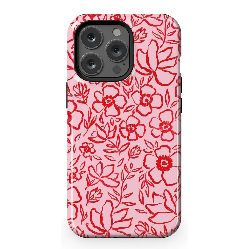 Luxury Feel Blush Garden | Floral Doodle Case  Almost Gone!