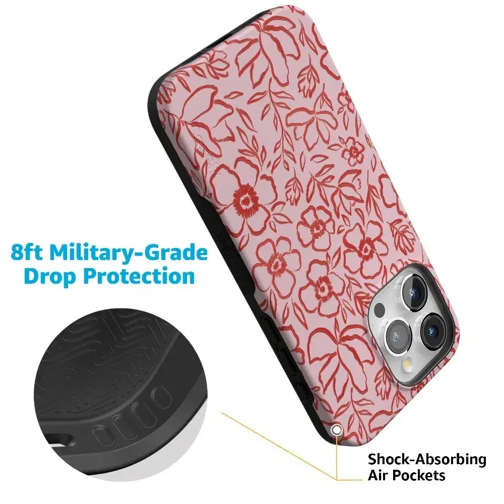 Luxury Feel Blush Garden | Floral Doodle Case  Almost Gone!