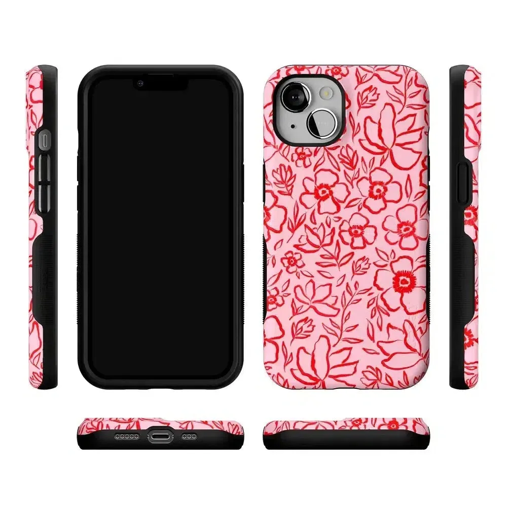 Luxury Feel Blush Garden | Floral Doodle Case  Almost Gone!