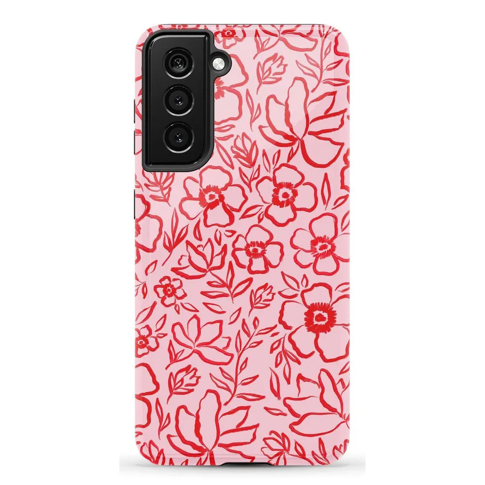 Luxury Feel Blush Garden | Floral Doodle Case  Almost Gone!