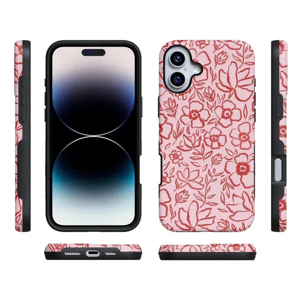 Luxury Feel Blush Garden | Floral Doodle Case  Almost Gone!