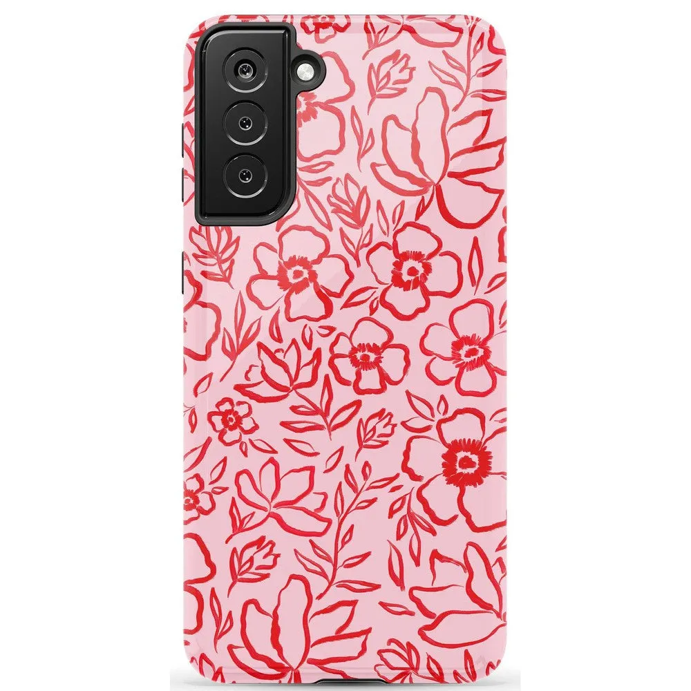 Luxury Feel Blush Garden | Floral Doodle Case  Almost Gone!