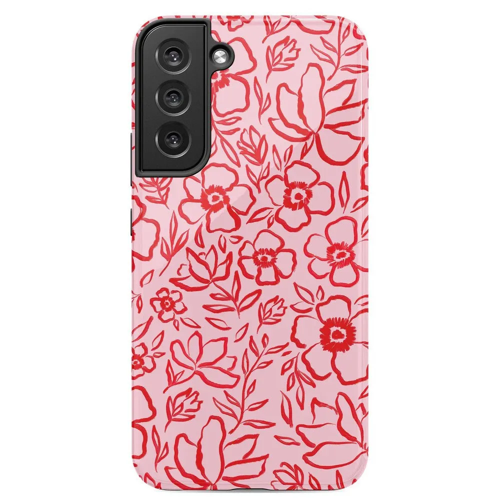 Luxury Feel Blush Garden | Floral Doodle Case  Almost Gone!