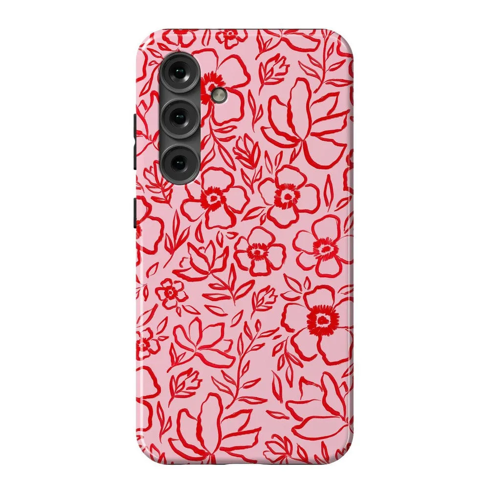 Luxury Feel Blush Garden | Floral Doodle Case  Almost Gone!