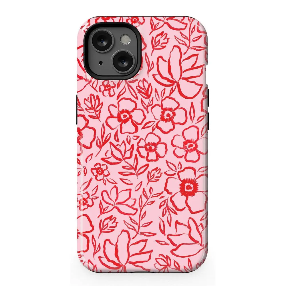 Luxury Feel Blush Garden | Floral Doodle Case  Almost Gone!
