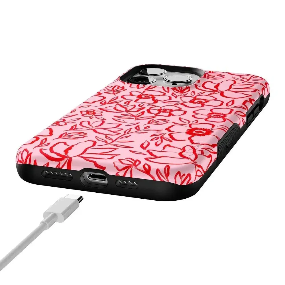 Luxury Feel Blush Garden | Floral Doodle Case  Almost Gone!