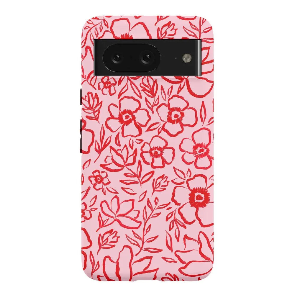 Luxury Feel Blush Garden | Floral Doodle Case  Almost Gone!