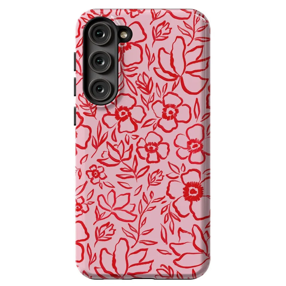 Luxury Feel Blush Garden | Floral Doodle Case  Almost Gone!