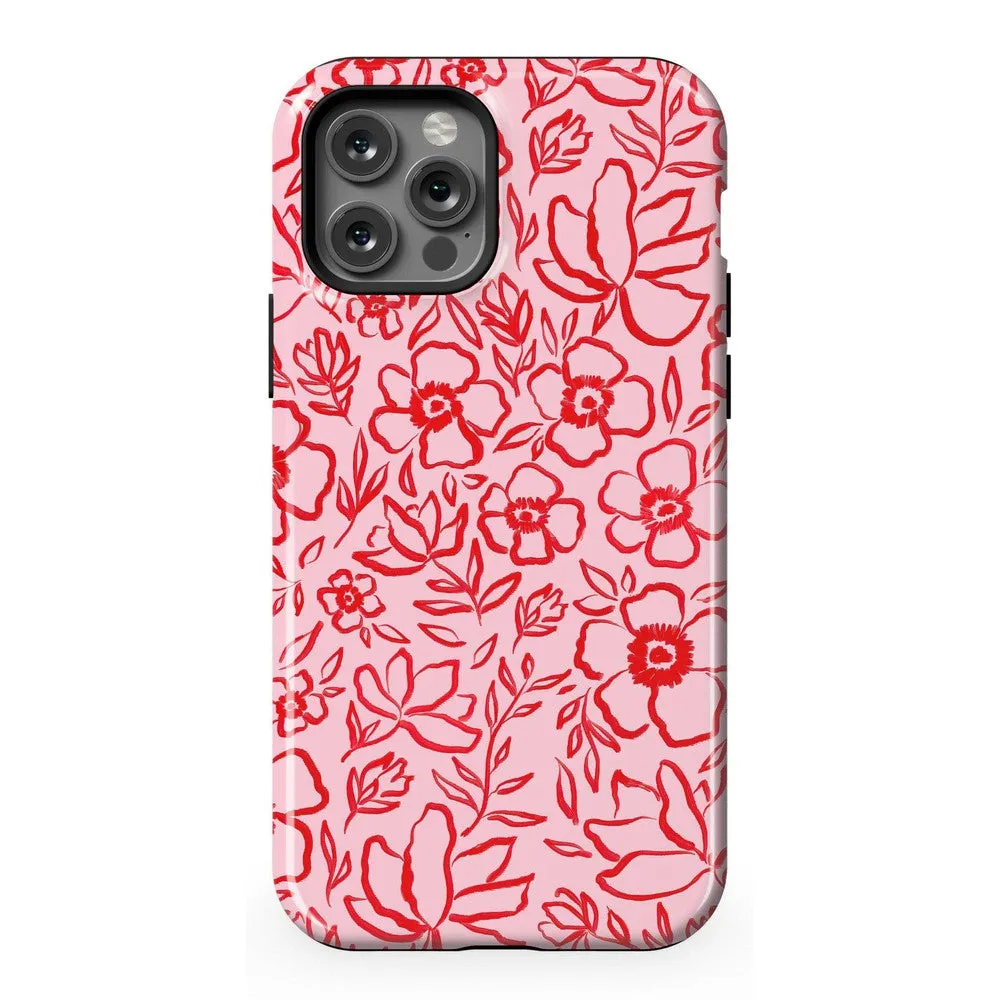 Luxury Feel Blush Garden | Floral Doodle Case  Almost Gone!