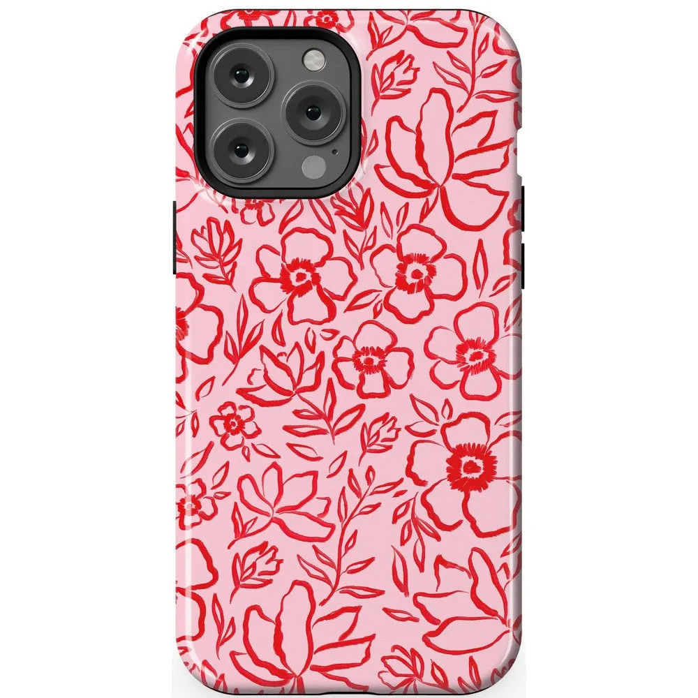 Luxury Feel Blush Garden | Floral Doodle Case  Almost Gone!