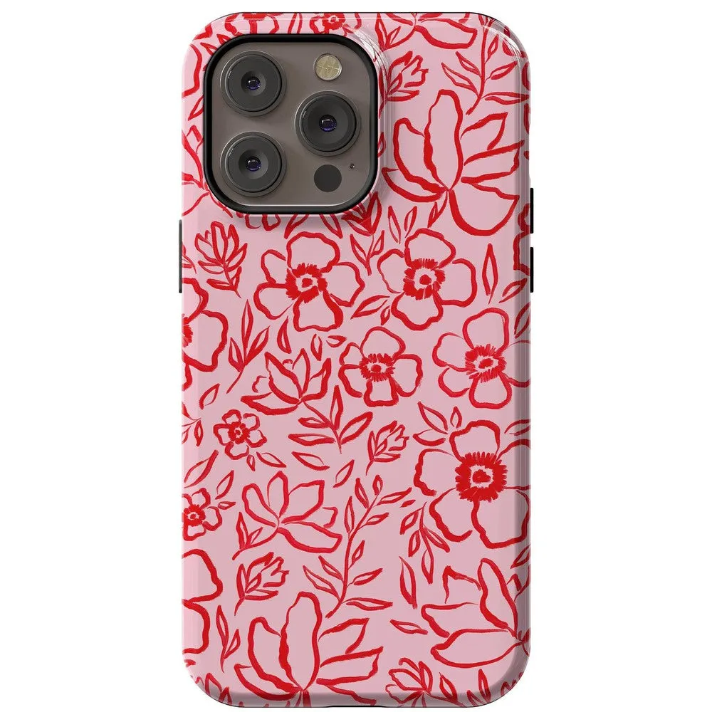 Luxury Feel Blush Garden | Floral Doodle Case  Dont Miss Out!