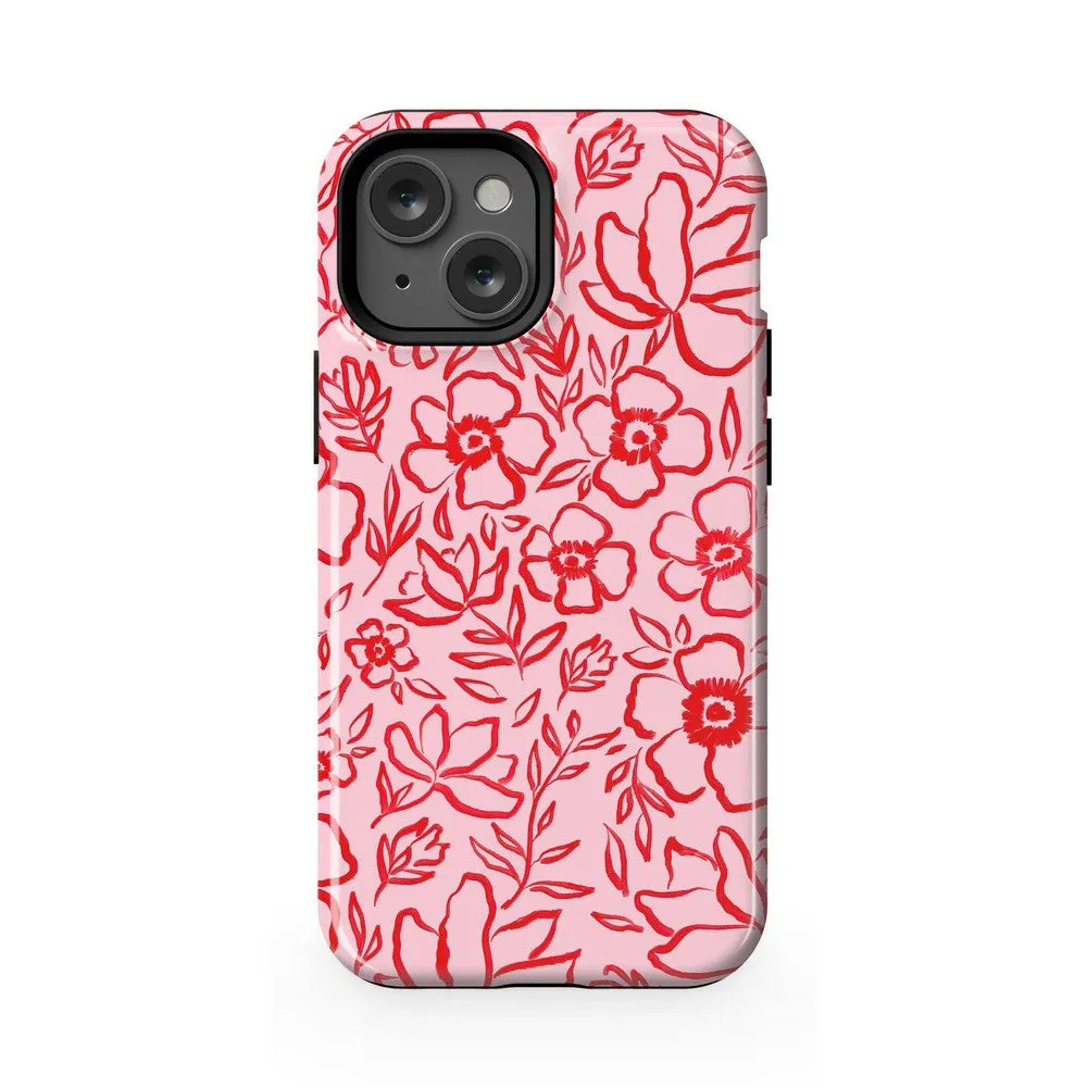 Luxury Feel Blush Garden | Floral Doodle Case  Dont Miss Out!