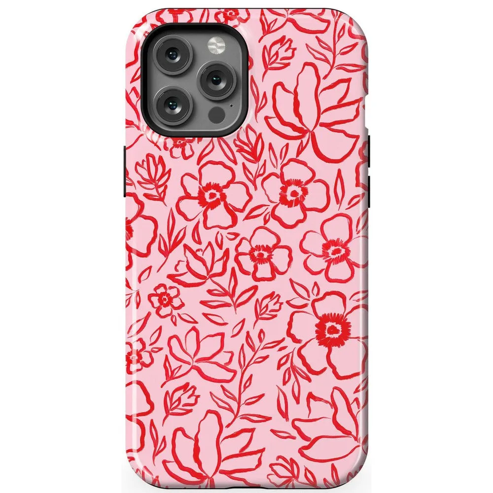 Luxury Feel Blush Garden | Floral Doodle Case  Dont Miss Out!
