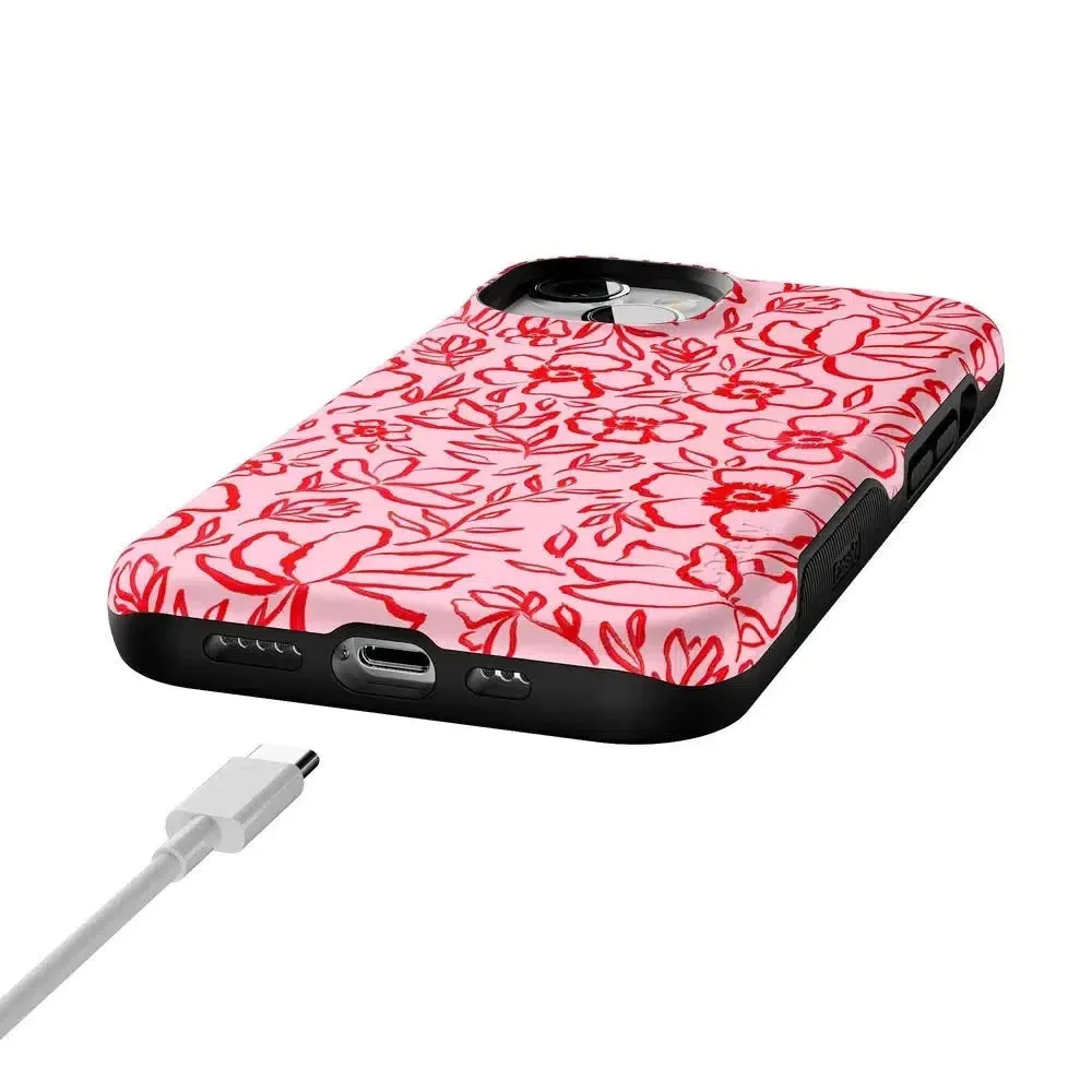 Luxury Feel Blush Garden | Floral Doodle Case  Dont Miss Out!