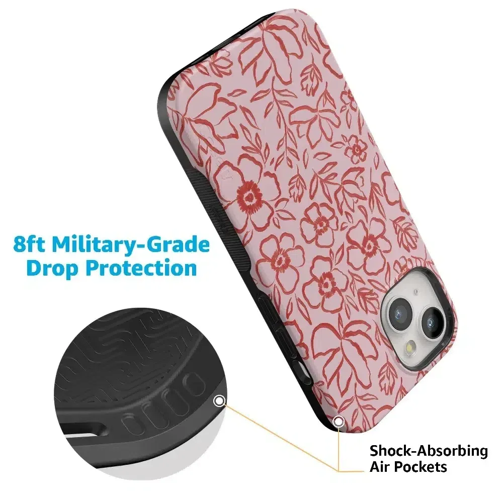 Luxury Feel Blush Garden | Floral Doodle Case  Dont Miss Out!