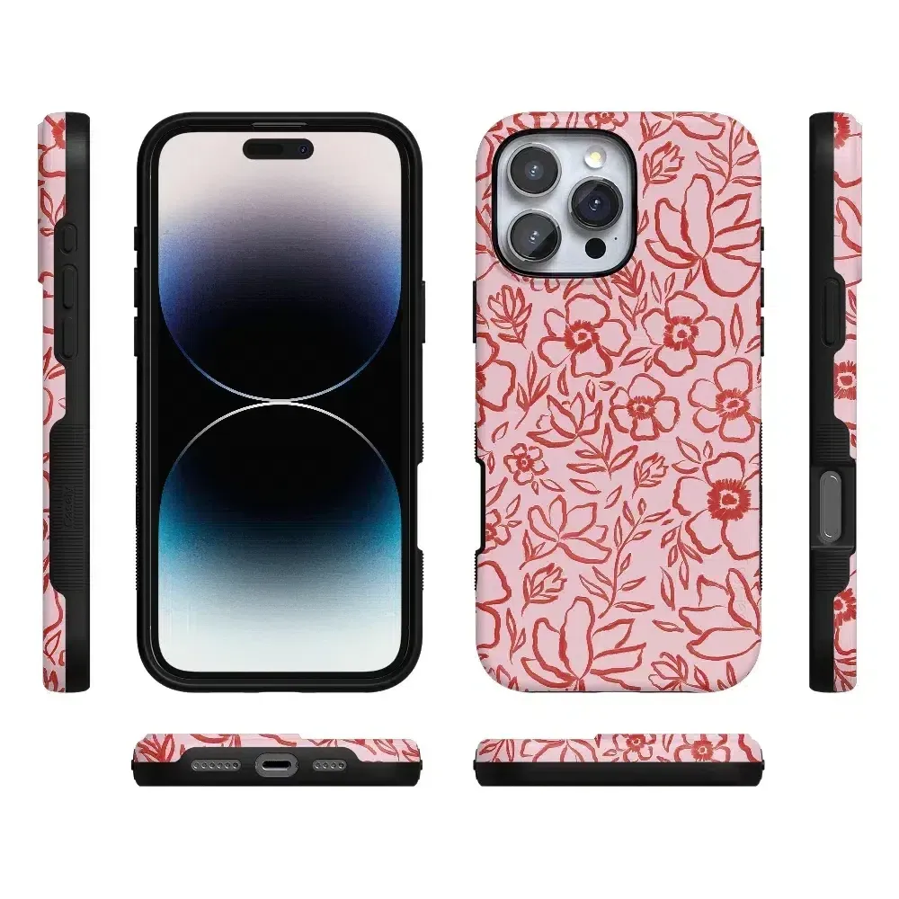 Luxury Feel Blush Garden | Floral Doodle Case  Dont Miss Out!