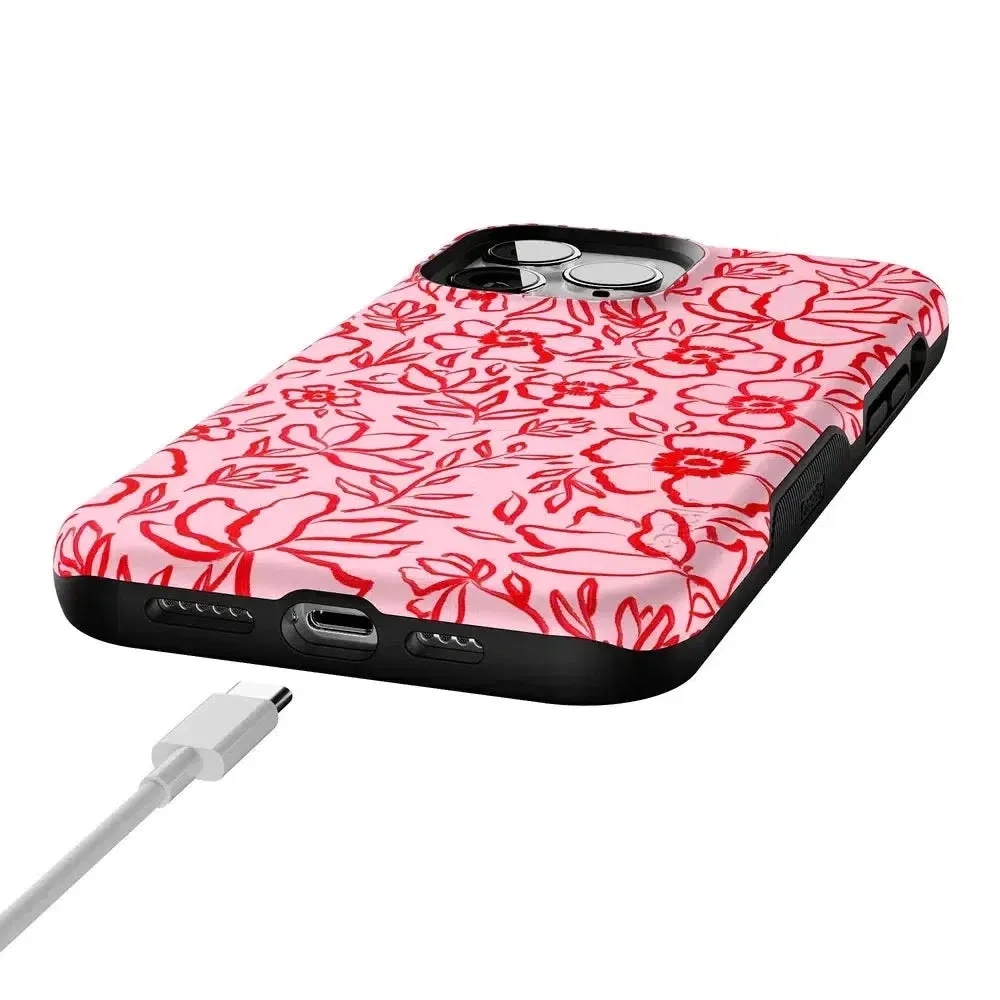 Luxury Feel Blush Garden | Floral Doodle Case  Dont Miss Out!