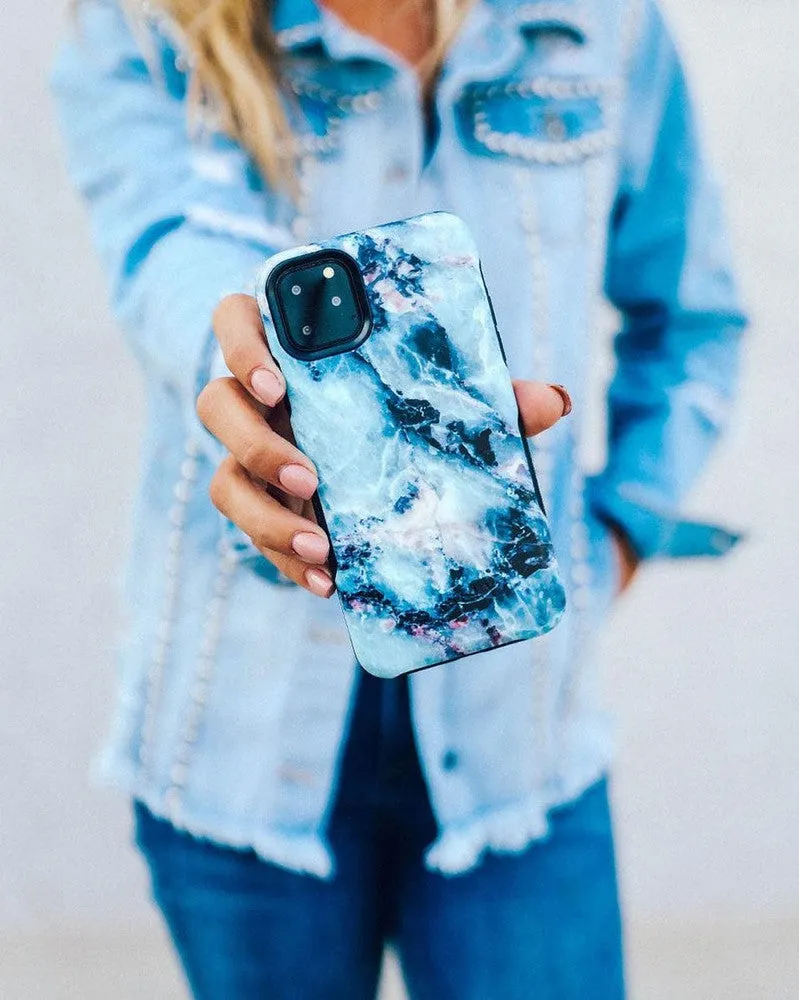 Luxury Feel Deep Sea | Blue Marble Samsung Case  Last Few Pieces!