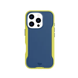 Luxury Feel EvoPro - Apple iPhone 16 Pro Case MagSafe Compatible - Navy/Yellow  Ends Soon!