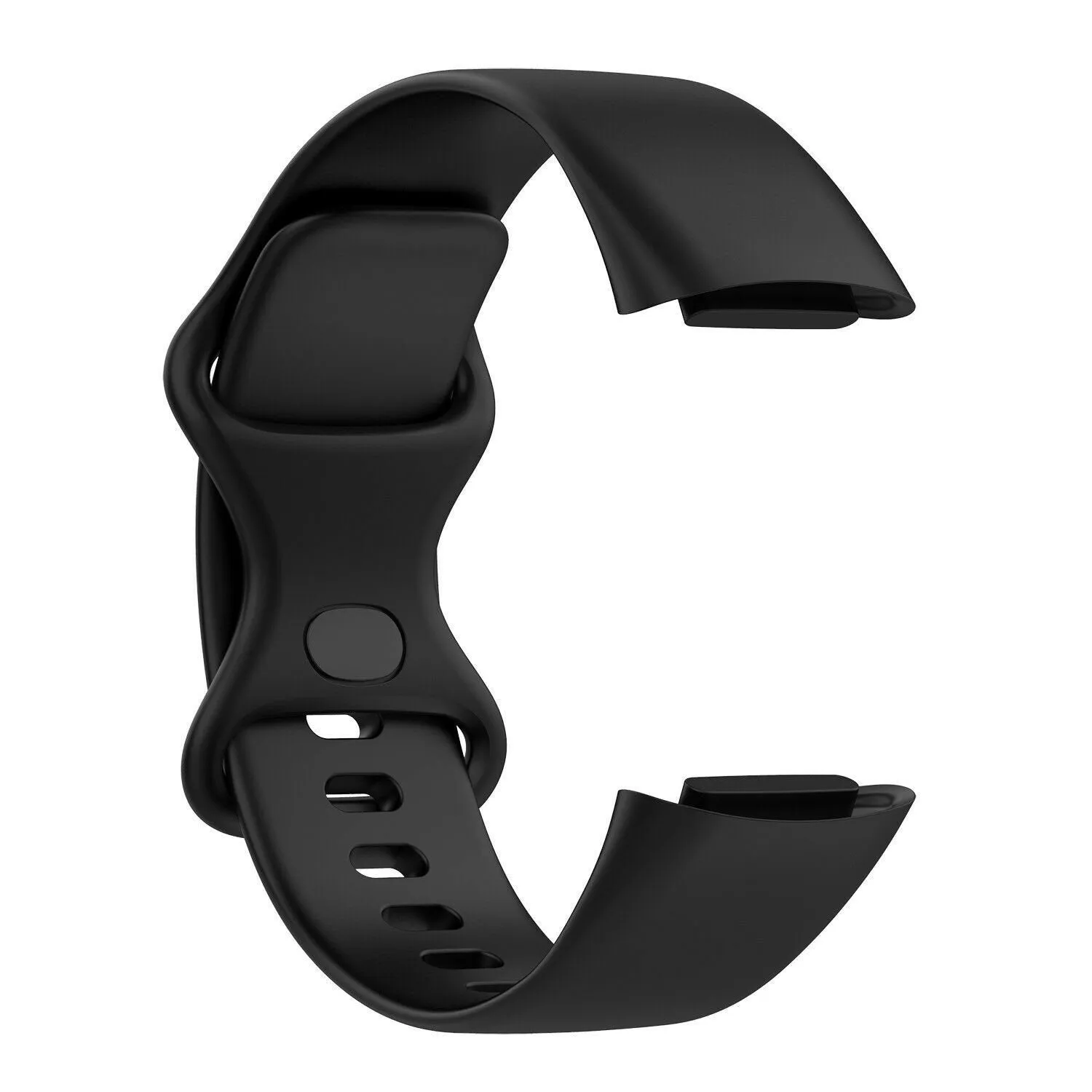 Luxury Feel Fitbit Charge 6 Silicone Strap (Black)  Almost Gone!