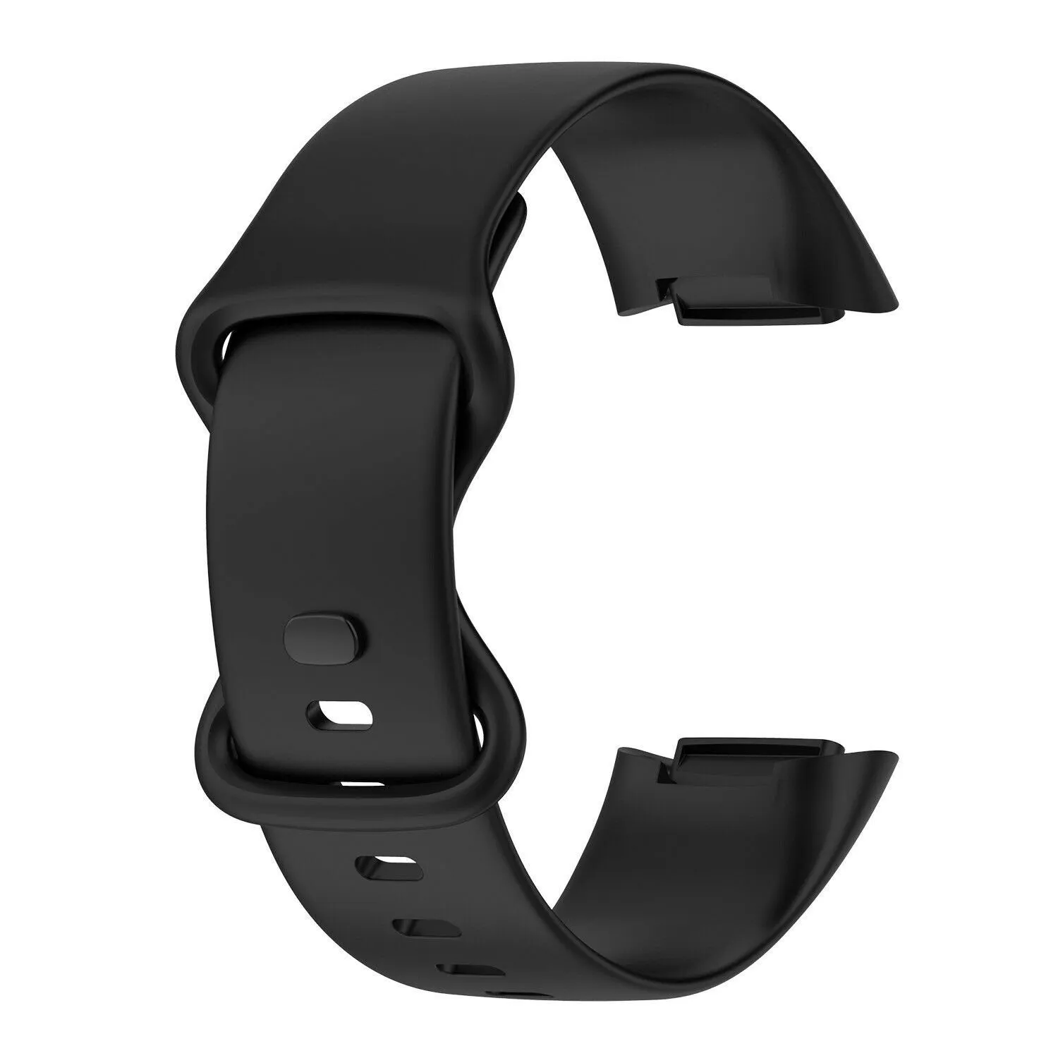 Luxury Feel Fitbit Charge 6 Silicone Strap (Black)  Almost Gone!