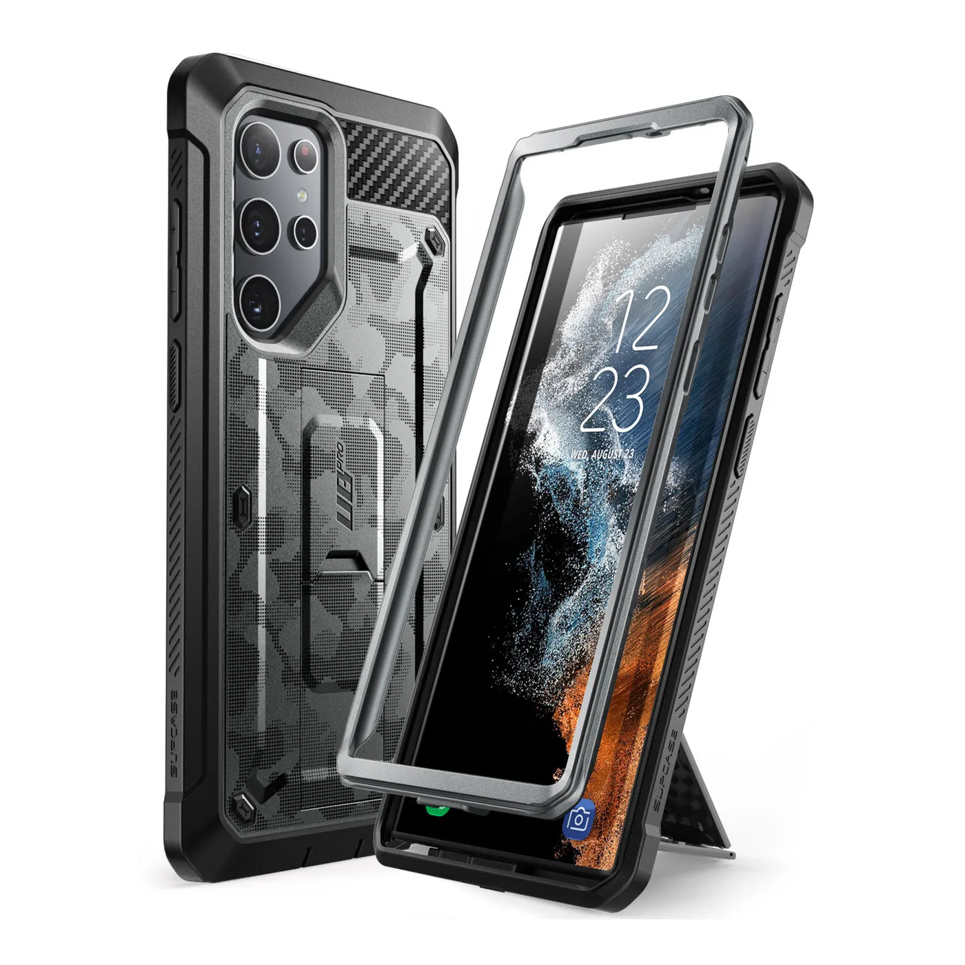 Luxury Feel Galaxy S22 Ultra Unicorn Beetle PRO Rugged Case-Gray Camo  Limited Release!