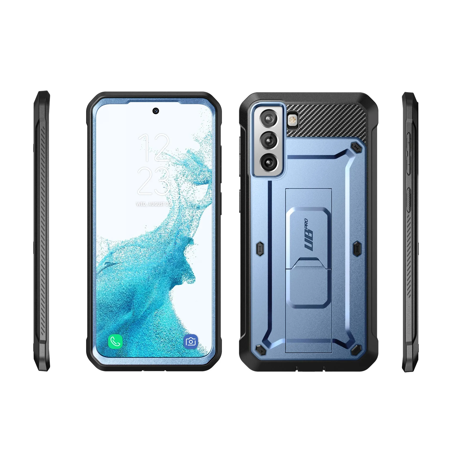 Luxury Feel Galaxy S22 Unicorn Beetle PRO Rugged Case-Metallic Blue  Today Only!
