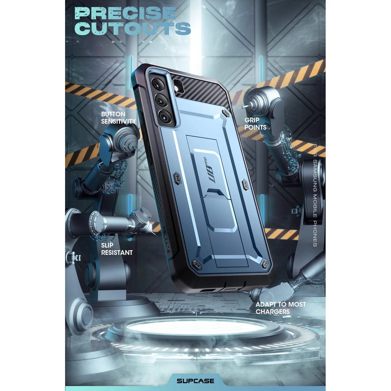 Luxury Feel Galaxy S22 Unicorn Beetle PRO Rugged Case-Metallic Blue  Today Only!