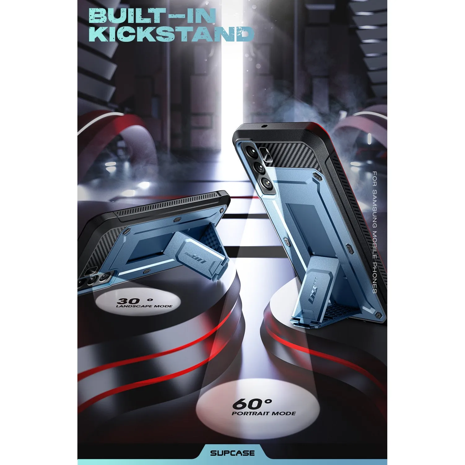 Luxury Feel Galaxy S22 Unicorn Beetle PRO Rugged Case-Metallic Blue  Today Only!