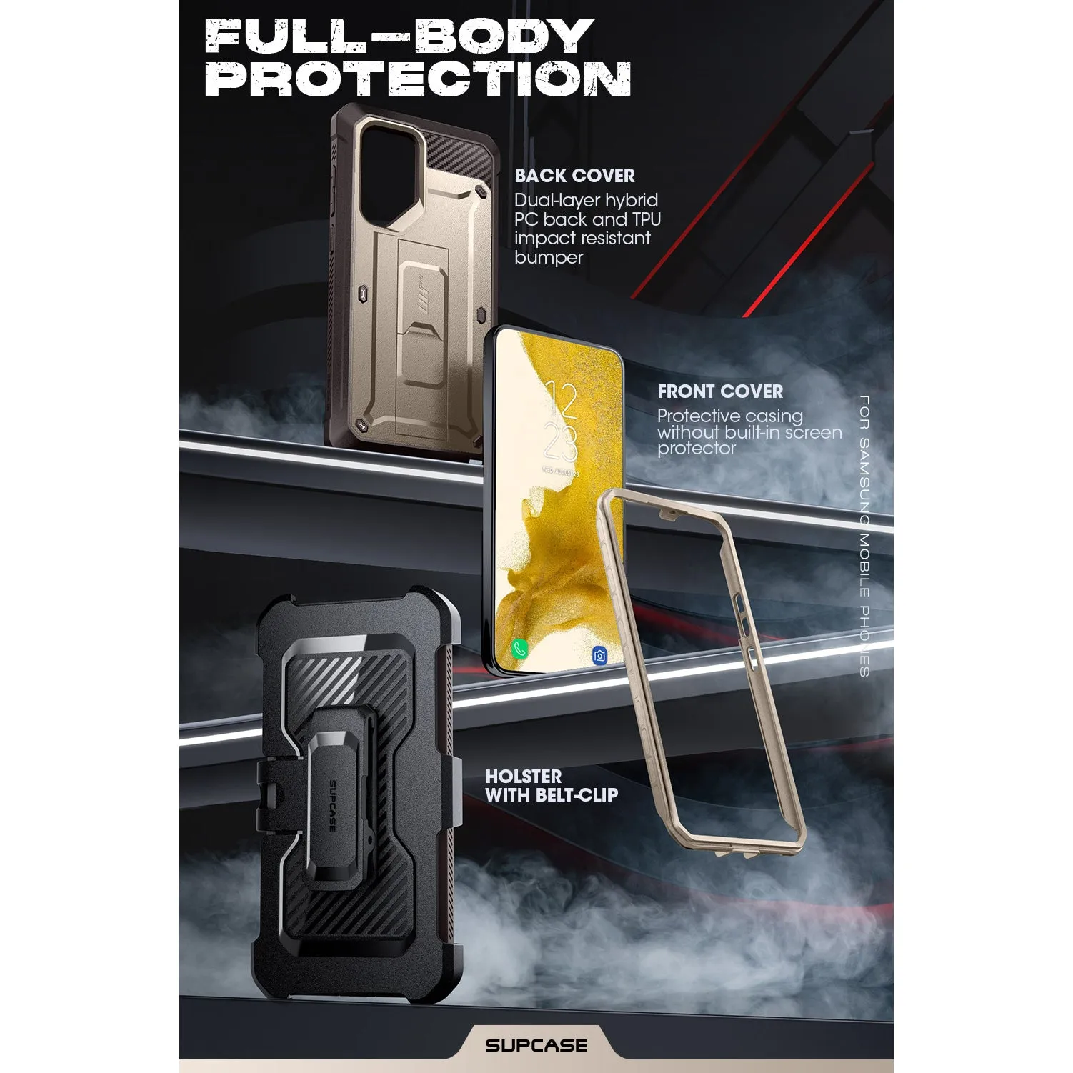 Luxury Feel Galaxy S23 Ultra Unicorn Beetle PRO Rugged Case-Cream  Going Fast!