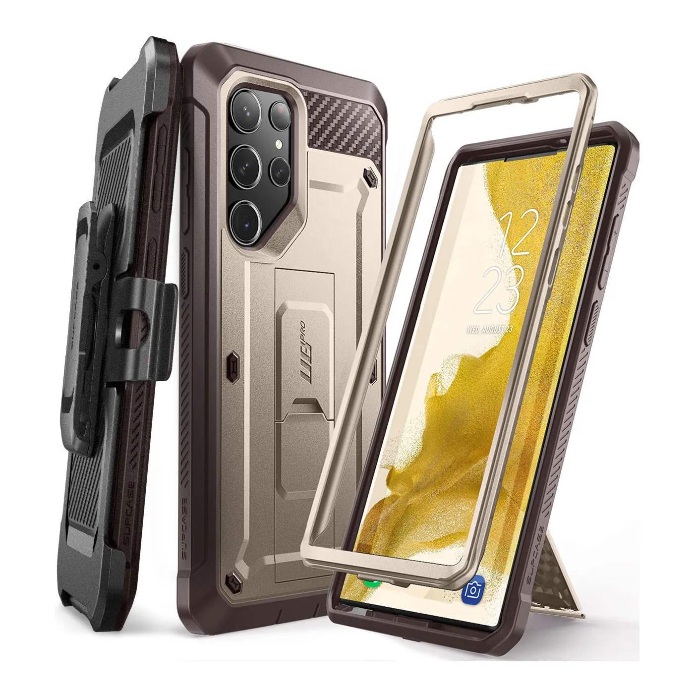 Luxury Feel Galaxy S23 Ultra Unicorn Beetle PRO Rugged Case-Cream  Going Fast!