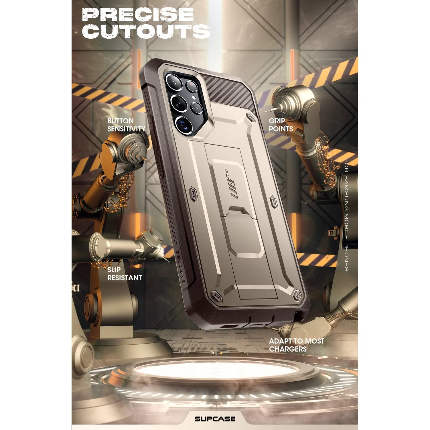 Luxury Feel Galaxy S23 Ultra Unicorn Beetle PRO Rugged Case-Cream  Going Fast!