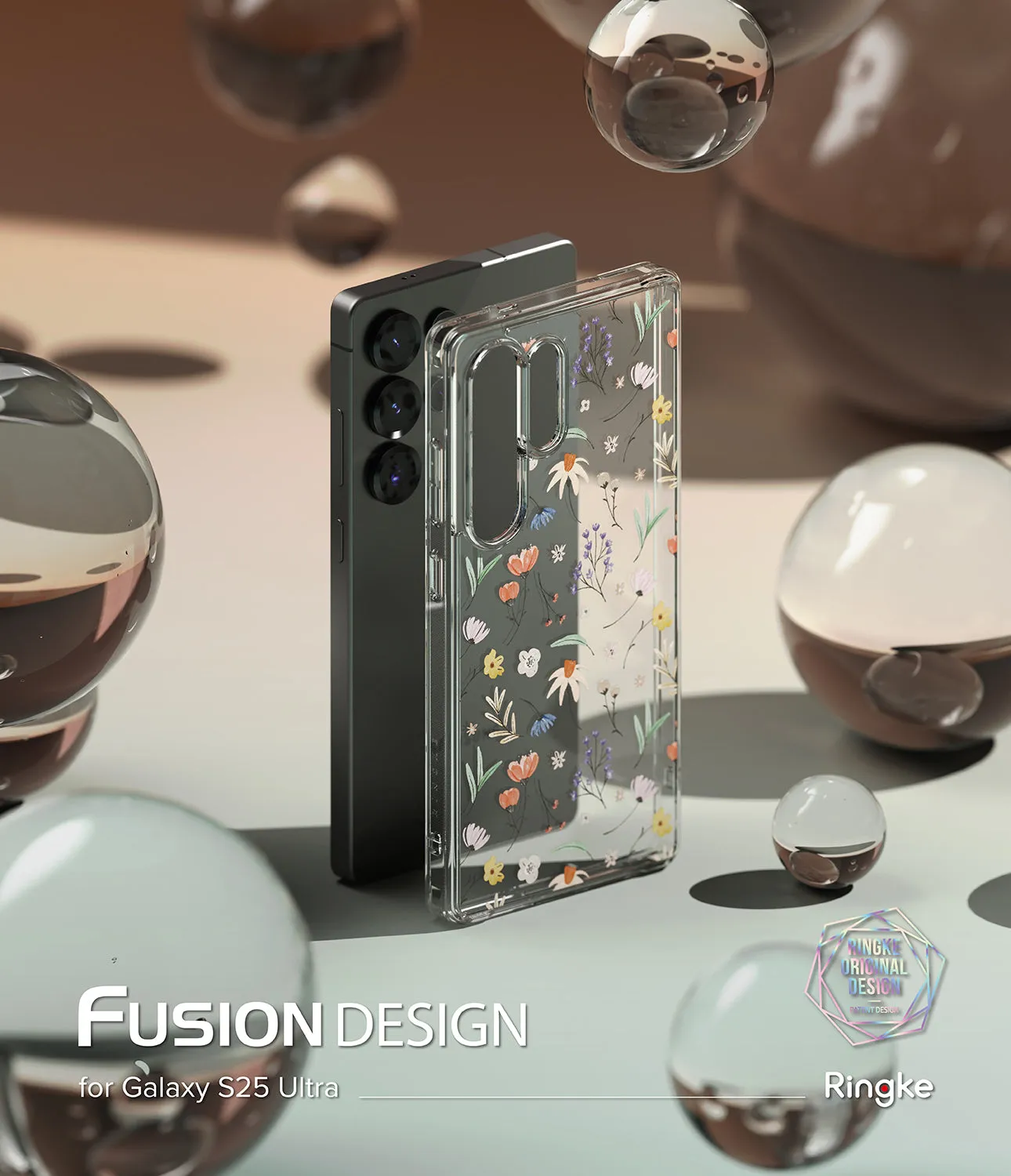 Luxury Feel Galaxy S25 Ultra Case | Fusion Design [Dry Flowers]  Limited Stock!