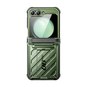 Luxury Feel Galaxy Z Flip6 Unicorn Beetle PRO Rugged Case with Belt Clip-Dark Green  Today Only!