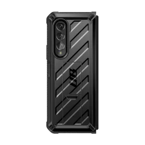 Luxury Feel Galaxy Z Fold4 Unicorn Beetle Kickstand Case with Screen Protector-Black  Almost Sold Out!