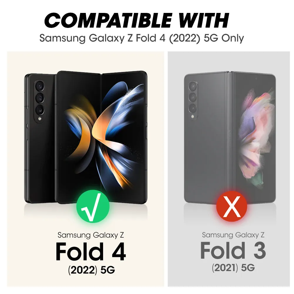 Luxury Feel Galaxy Z Fold4 Unicorn Beetle Kickstand Case with Screen Protector-Black  Almost Sold Out!