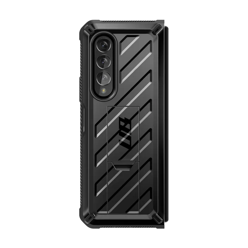 Luxury Feel Galaxy Z Fold4 Unicorn Beetle Kickstand Case with Screen Protector-Black  Almost Sold Out!