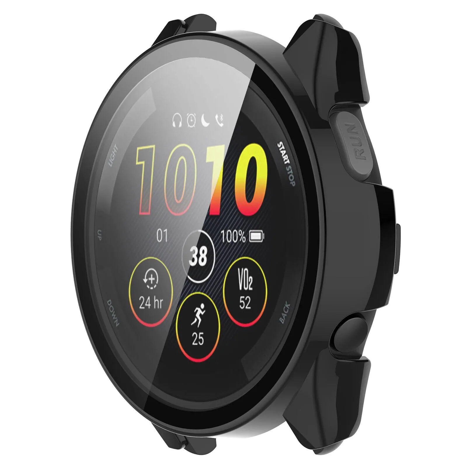 Luxury Feel Garmin Forerunner 265s Hard Case with Glass (Black)  Going Fast!