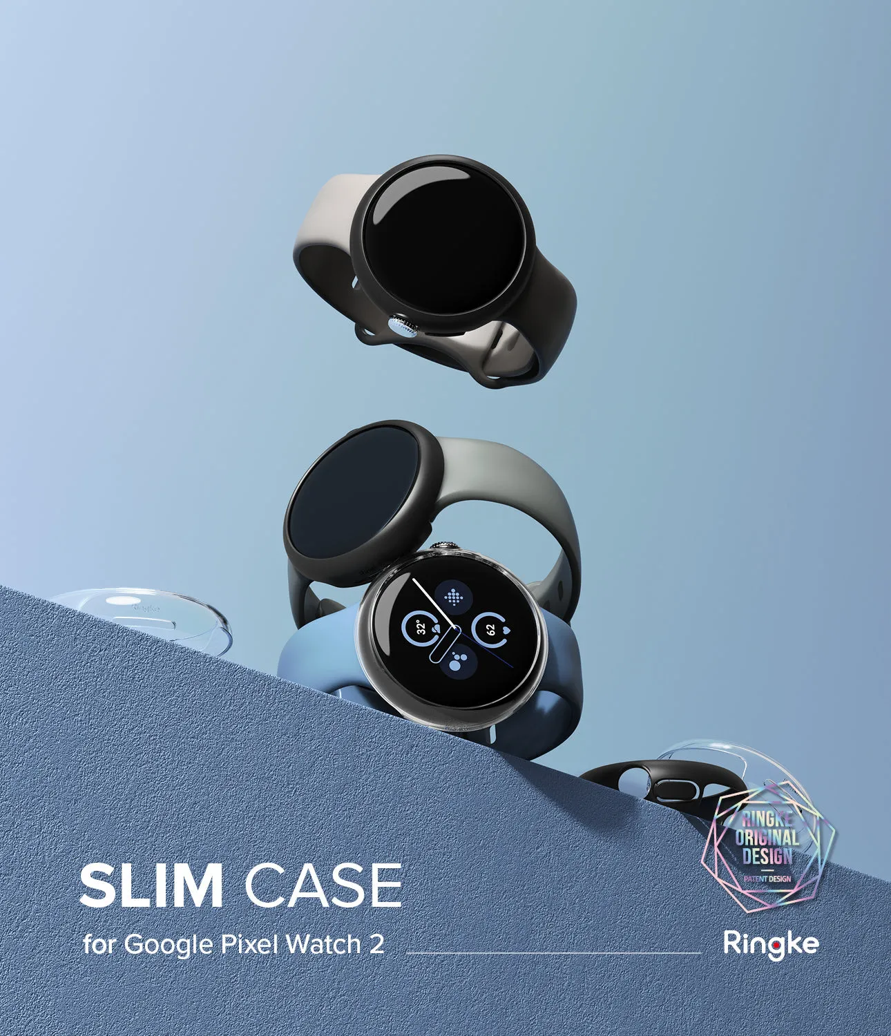 Luxury Feel Google Pixel Watch 2 | Slim (2P) - Clear/Matte Black  Going Fast!