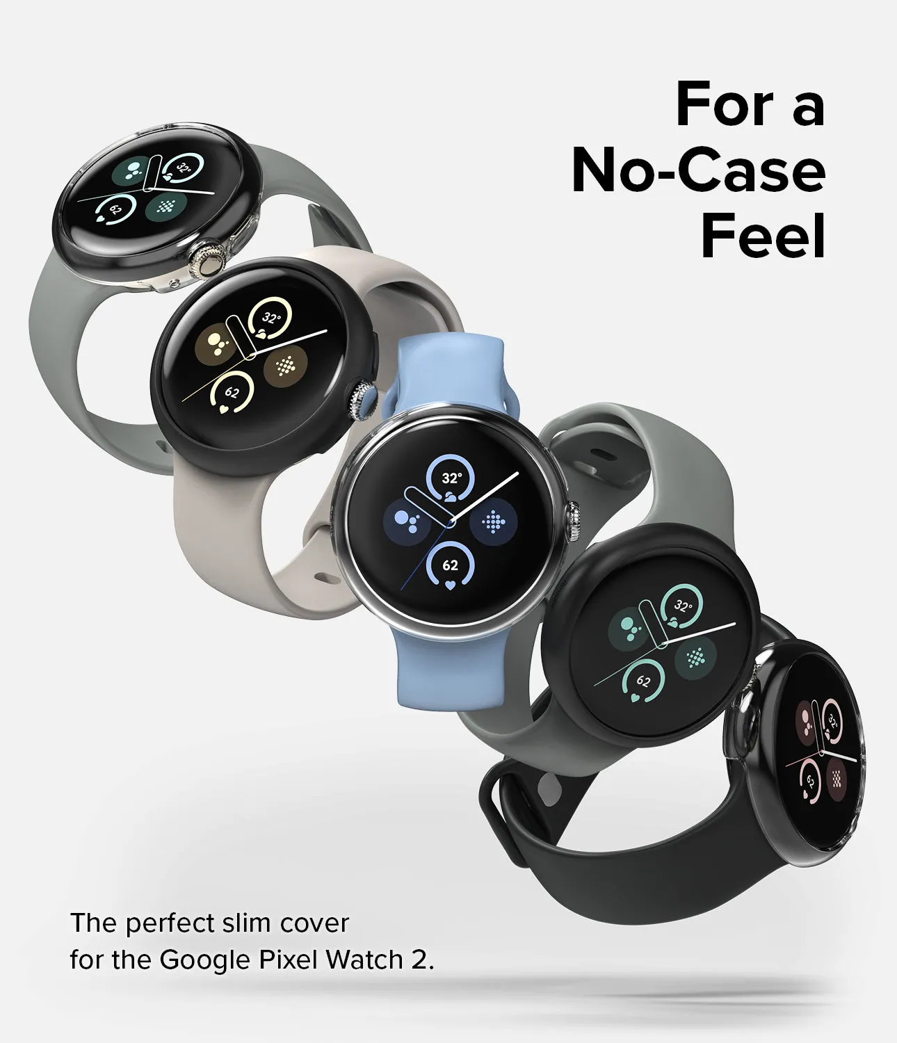 Luxury Feel Google Pixel Watch 2 | Slim (2P) - Clear/Matte Black  Going Fast!
