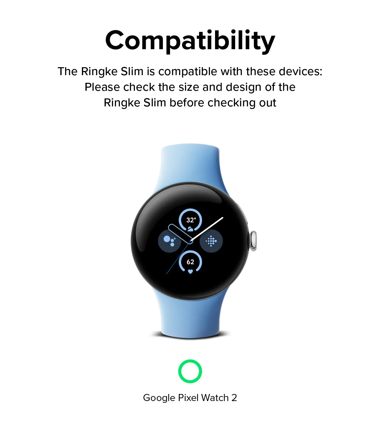 Luxury Feel Google Pixel Watch 2 | Slim (2P) - Clear/Matte Black  Going Fast!