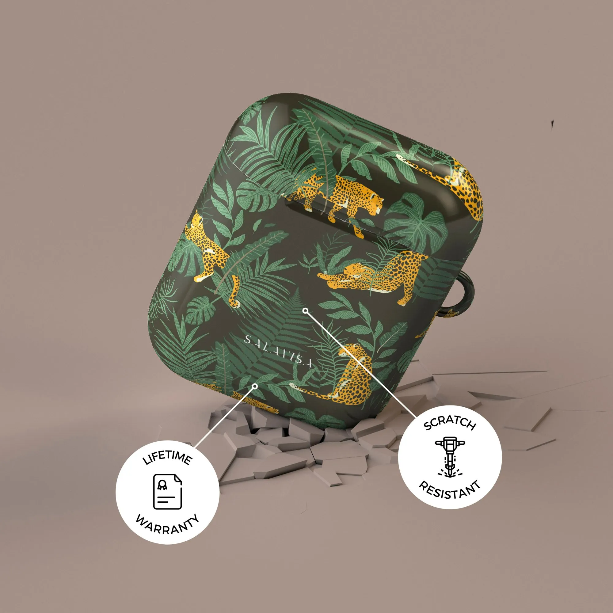 Luxury Feel Green Cheetah AirPods Case  Last Chance!
