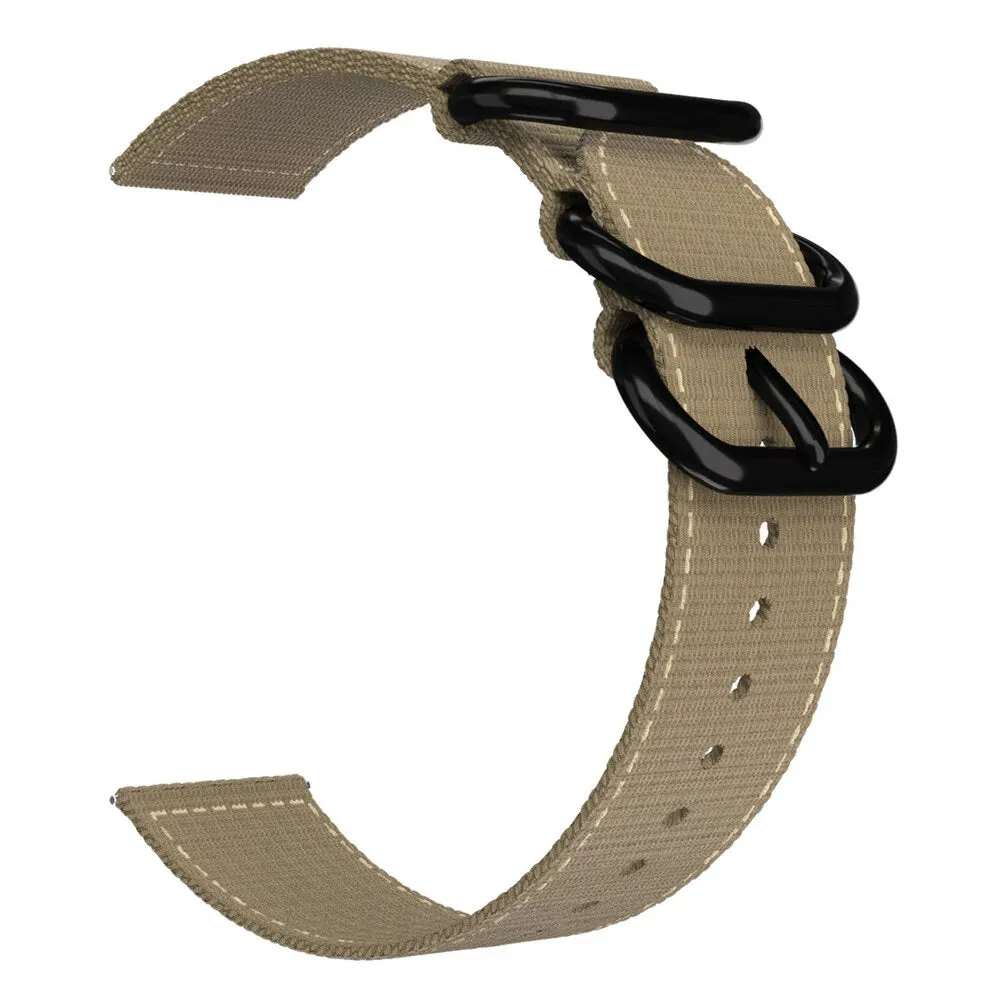 Luxury Feel Huawei Watch 3 (Pro) Nylon Strap with Buckle (Khaki)  Ends Soon!